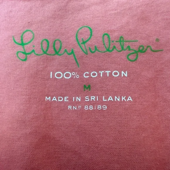 LILLY PULITZER Light Weight Cotton Button Down - Picture 2 of 4